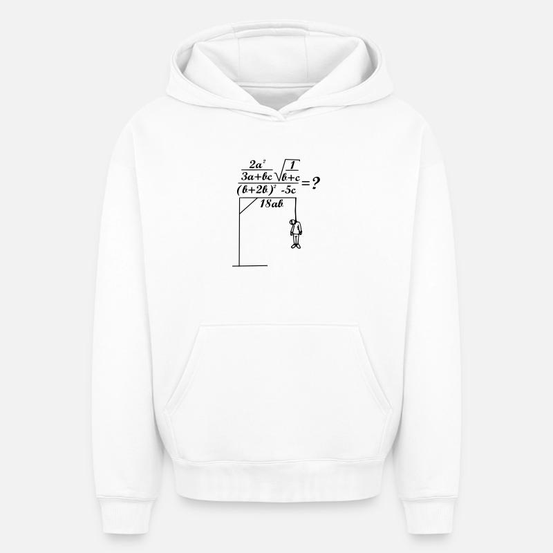 formule de math - Sweat à capuche unisexe oversize épais SPREAD - blanc