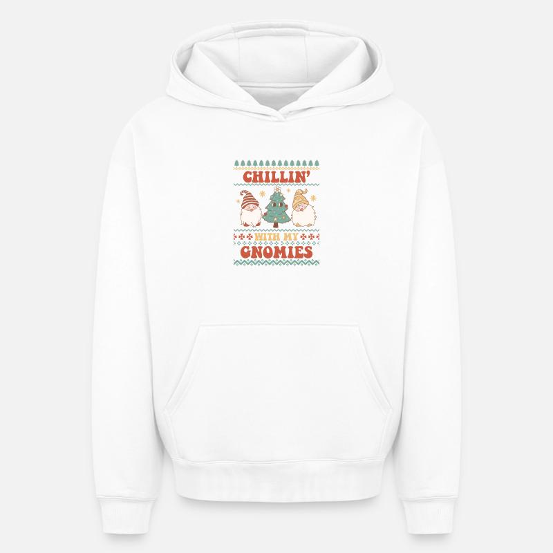 Hässlicher Weihnachtspullover - Oversized Heavyweight Unisex Hoodie - Weiß