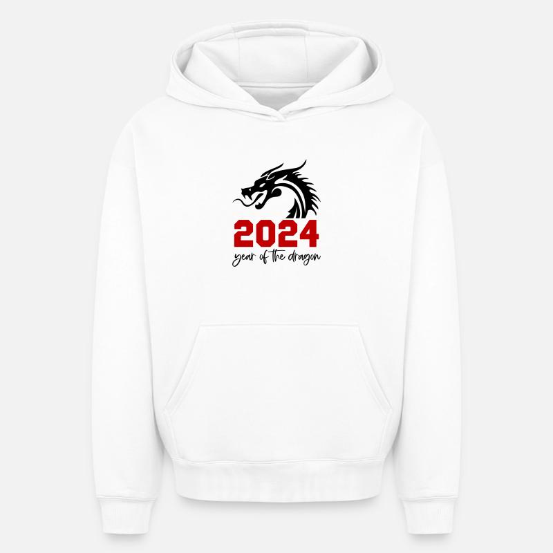 2024 - Sweat à capuche unisexe oversize épais SPREAD - blanc