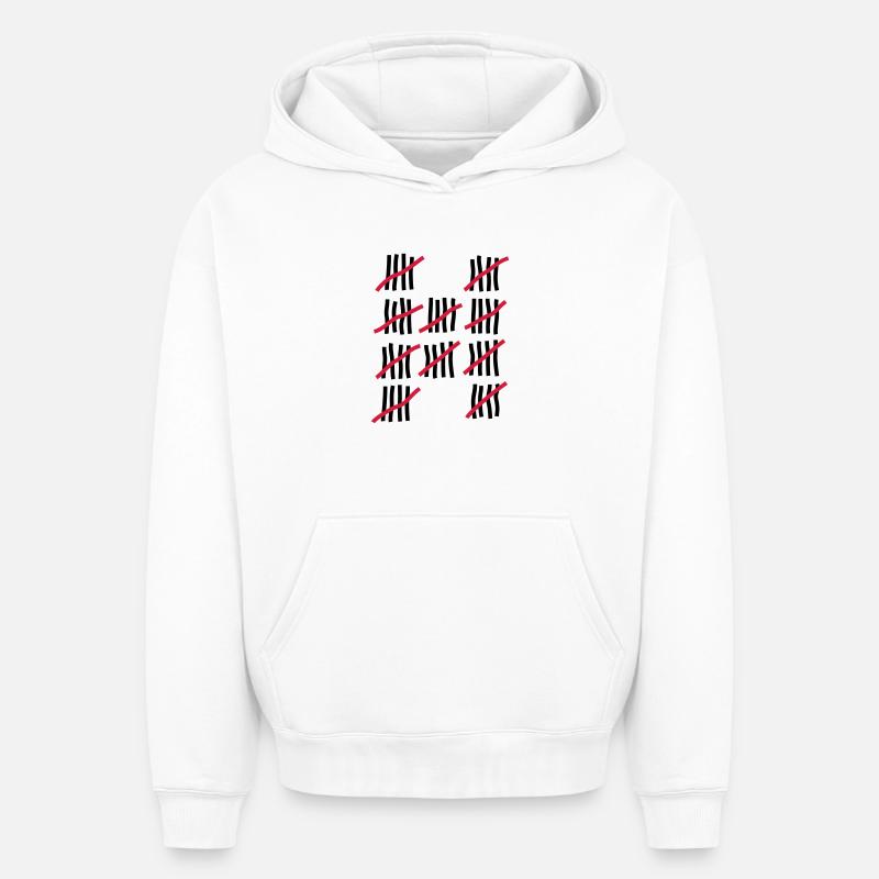 Anniversaire 50 années - Sweat à capuche unisexe oversize épais SPREAD - blanc