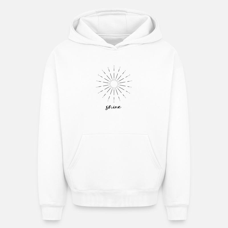 Briller - Sweat à capuche unisexe oversize épais SPREAD - blanc