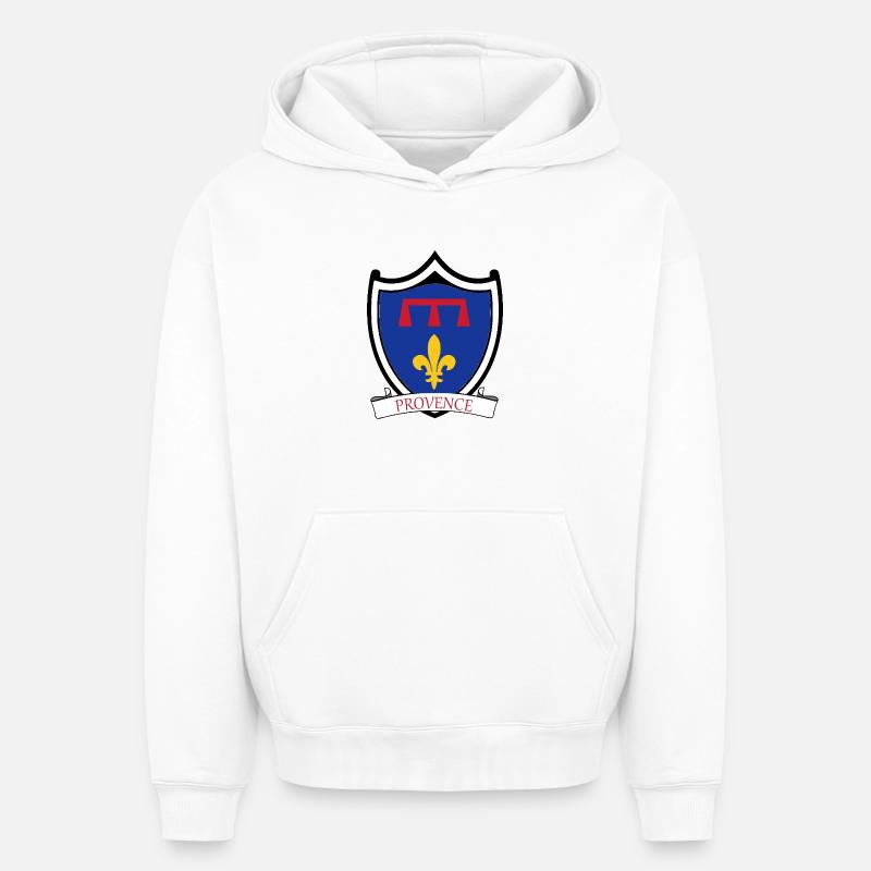 Provence - Sweat à capuche unisexe oversize épais SPREAD - blanc
