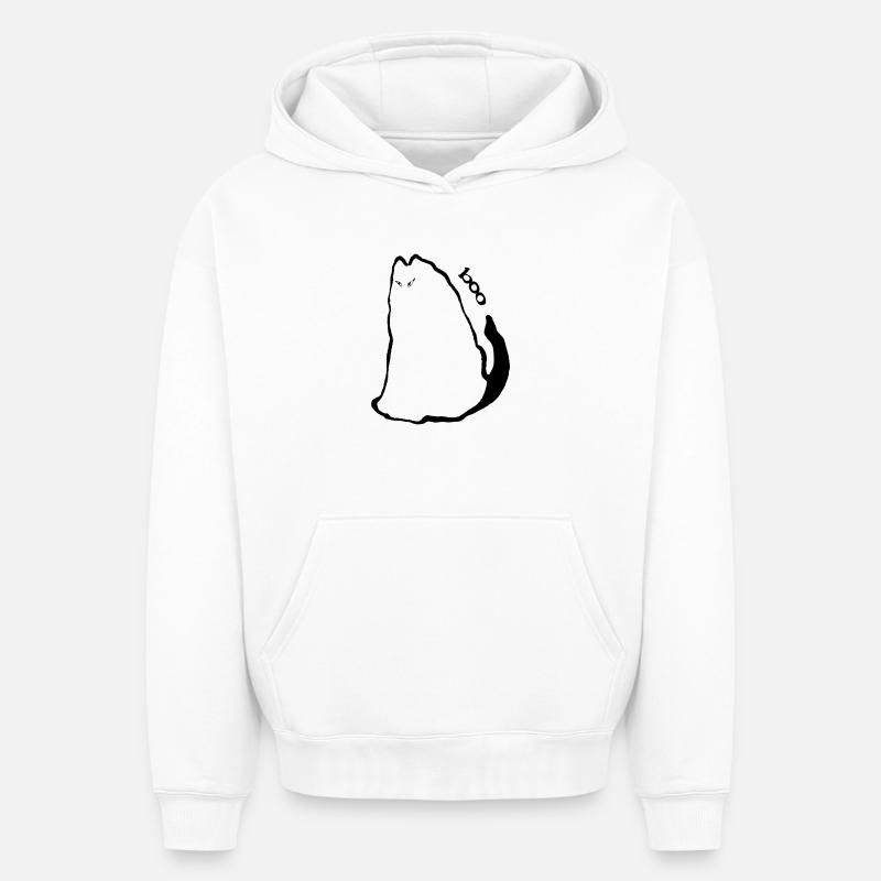 HOU - Sweat à capuche unisexe oversize épais SPREAD - blanc