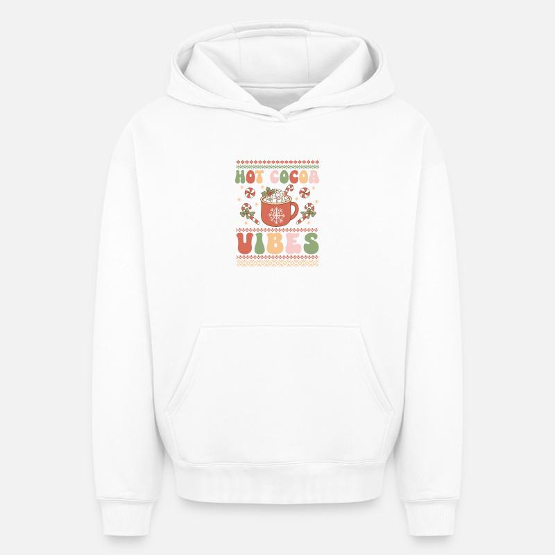 Pull de Noël moche - Sweat à capuche unisexe oversize épais SPREAD - blanc