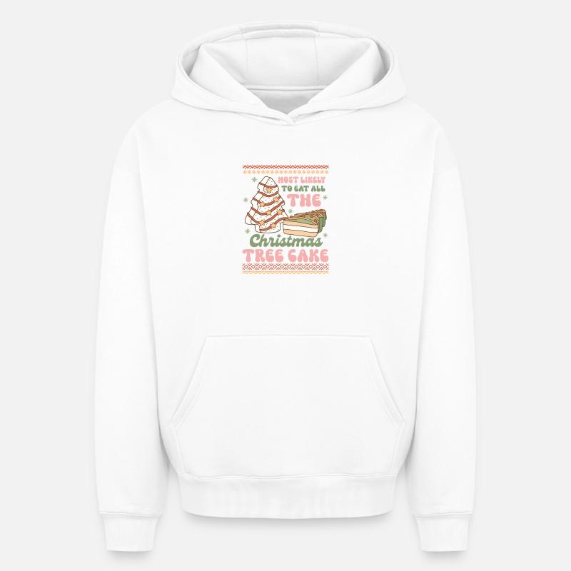 Hässlicher Weihnachtspullover - Oversized Heavyweight Unisex Hoodie - Weiß