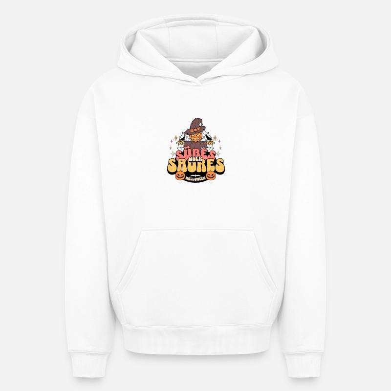 Süßes oder Saures - Oversized Heavyweight Unisex Hoodie - Weiß