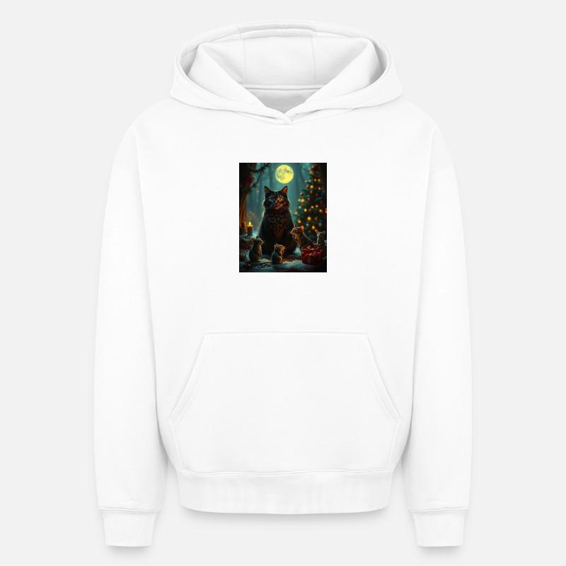 Didimaus - Sweat à capuche unisexe oversize épais SPREAD - blanc