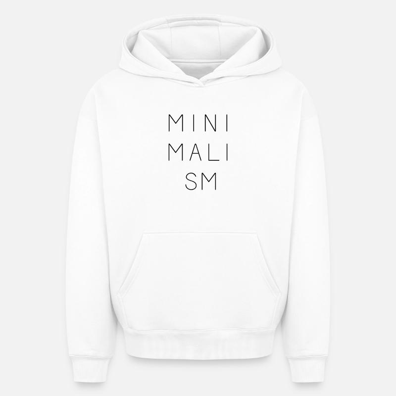 Minimalisme - Sweat à capuche unisexe oversize épais SPREAD - blanc
