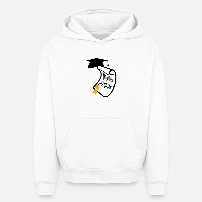 Master 2026 - Sweat à capuche unisexe oversize épais SPREAD - blanc
