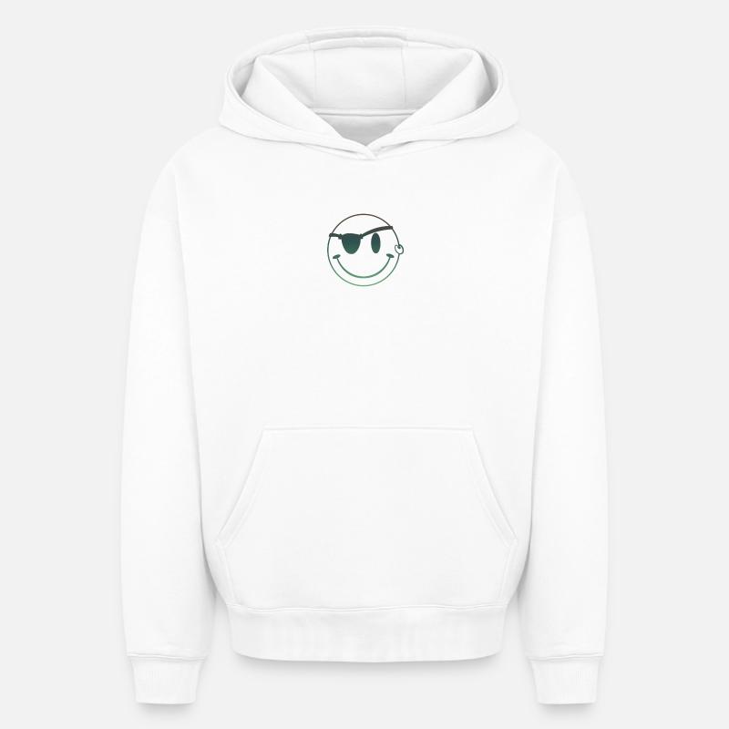 pirate - Sweat à capuche unisexe oversize épais SPREAD - blanc