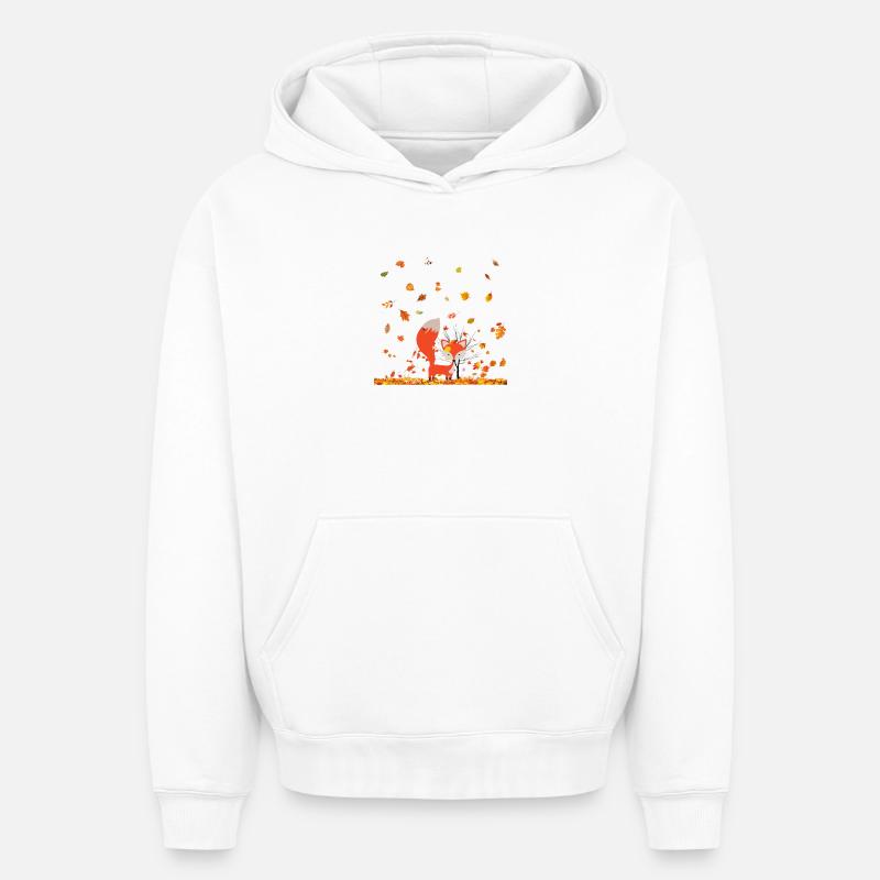 Automne - Sweat à capuche unisexe oversize épais SPREAD - blanc