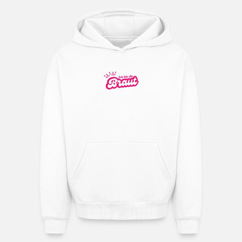 Je suis la mariée - Sweat à capuche unisexe oversize épais SPREAD - blanc