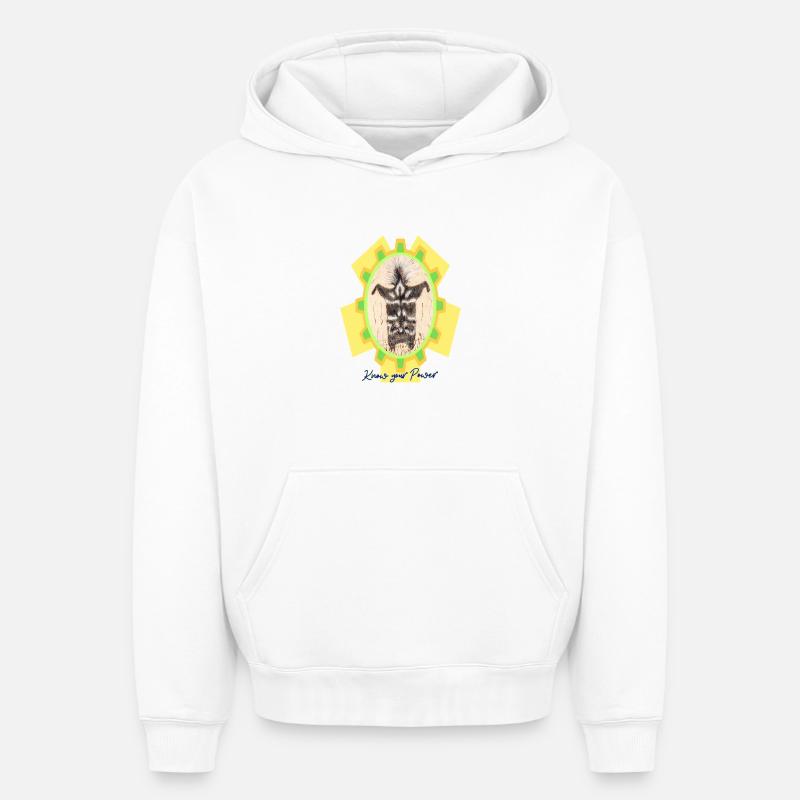 Skunk_Know_your_Power - Sweat à capuche unisexe oversize épais SPREAD - blanc