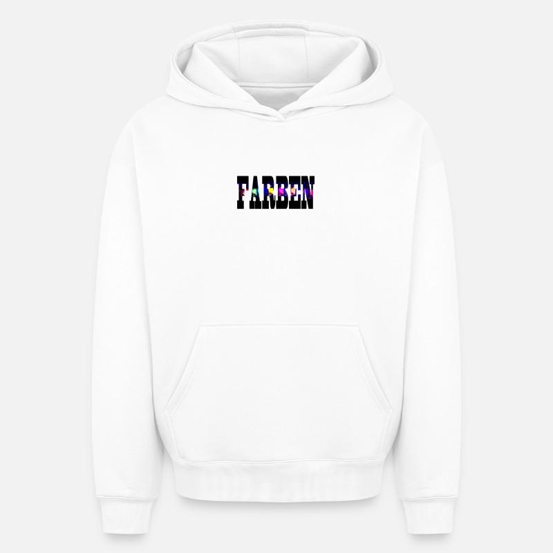 COULEURS - Sweat à capuche unisexe oversize épais SPREAD - blanc