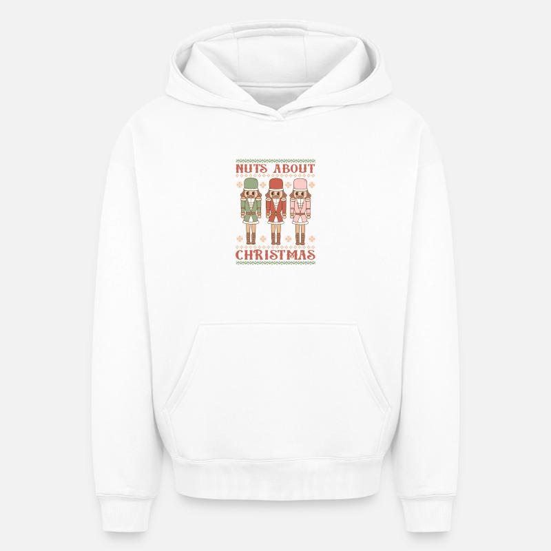 Pull de Noël moche - Sweat à capuche unisexe oversize épais SPREAD - blanc