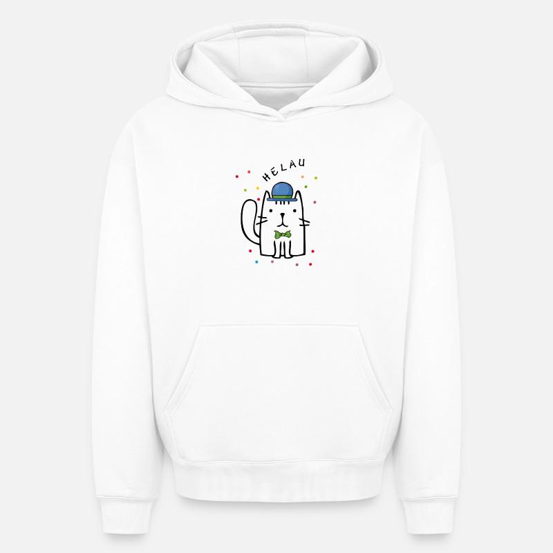 carnaval - Sweat à capuche unisexe oversize épais SPREAD - blanc