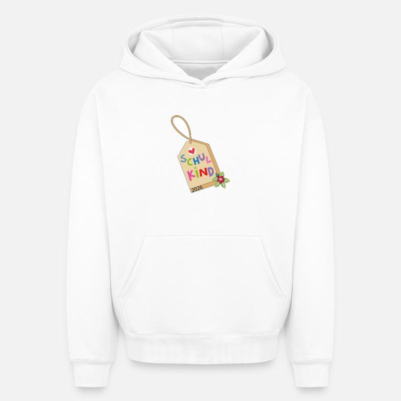 Écolier 2026 - Sweat à capuche unisexe oversize épais SPREAD - blanc