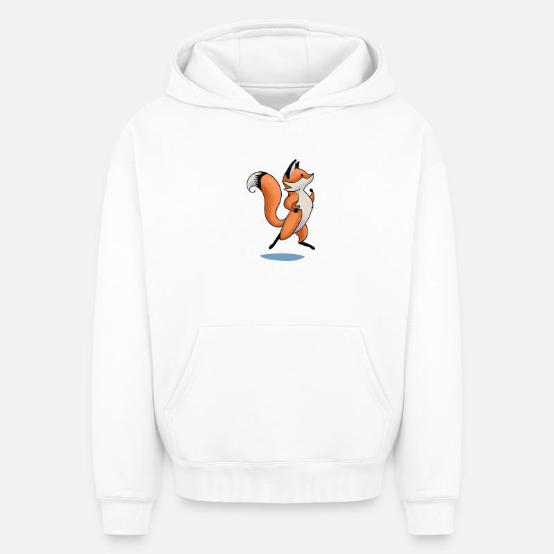 Fotrot - Sweat à capuche unisexe oversize épais SPREAD - blanc