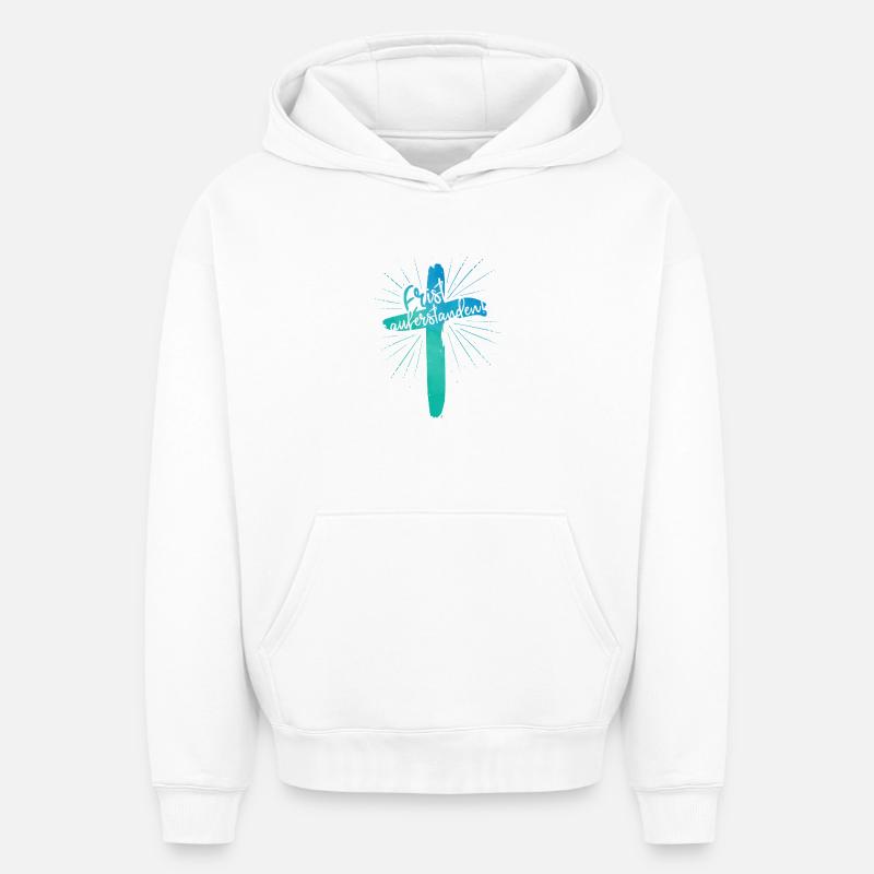Ranimé - Sweat à capuche unisexe oversize épais SPREAD - blanc