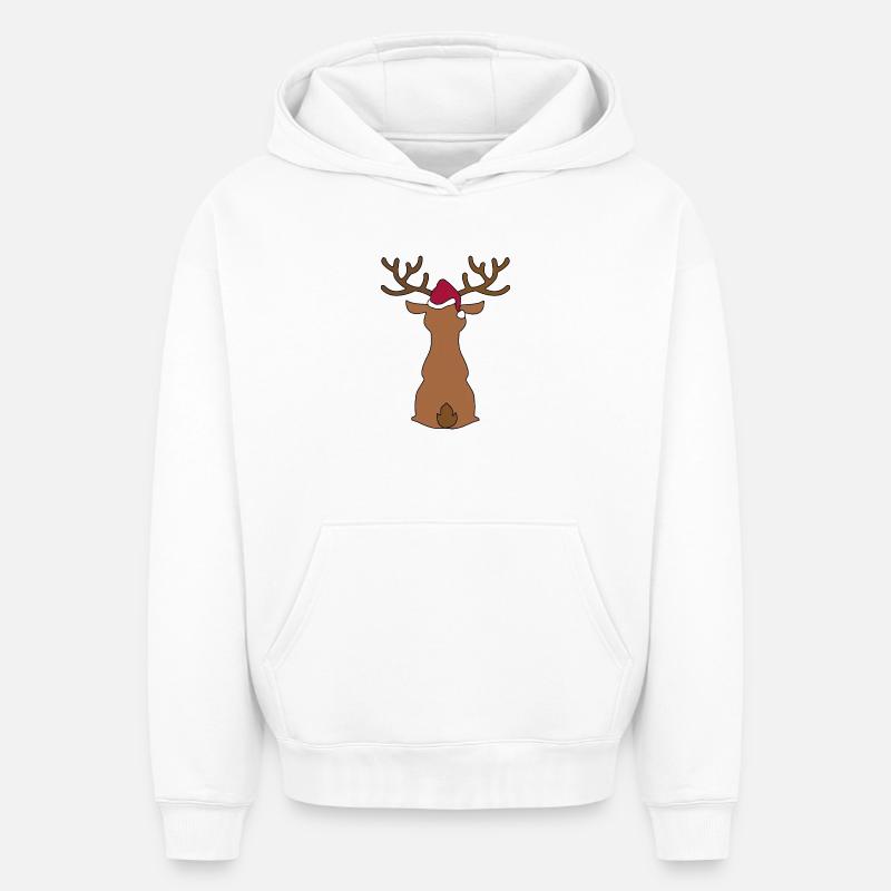 Noël - Sweat à capuche unisexe oversize épais SPREAD - blanc