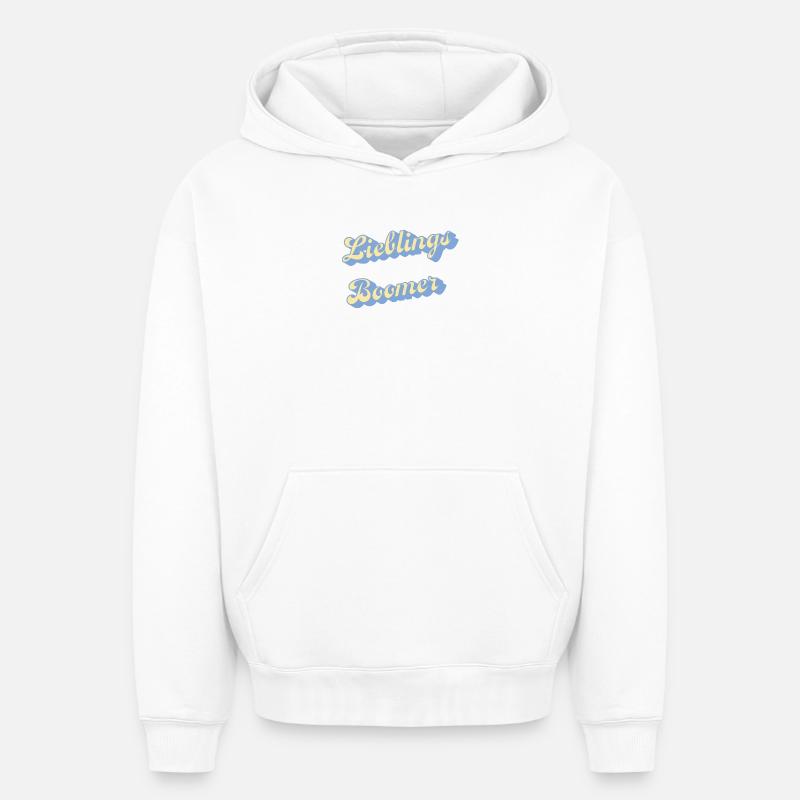 Lieblings Boomer Retro Script - Oversized Heavyweight Unisex Hoodie - Weiß