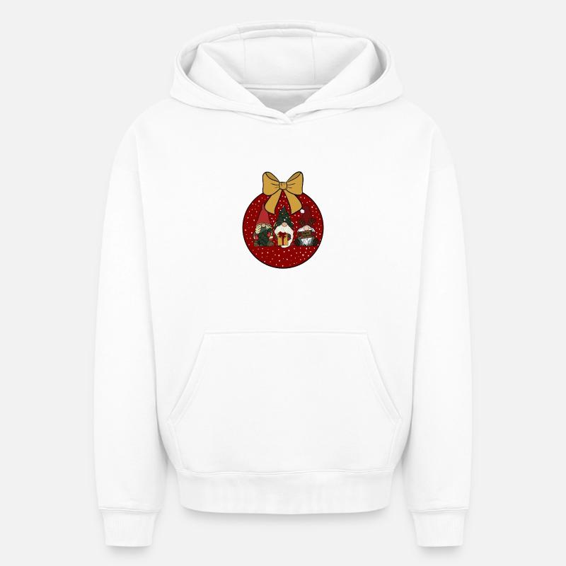 Weihnachtskugel  - Oversized Heavyweight Unisex Hoodie - Weiß