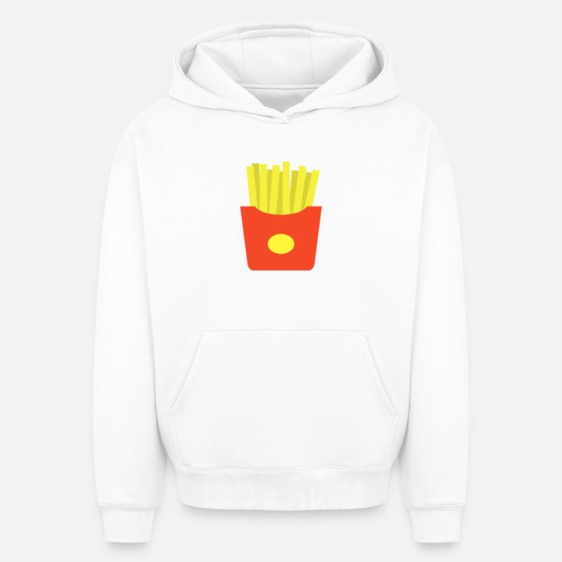 Frites - Sweat à capuche unisexe oversize épais SPREAD - blanc