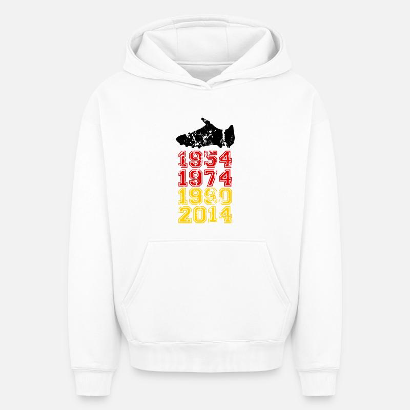 Coupe du Monde 2014 - Sweat à capuche unisexe oversize épais SPREAD - blanc