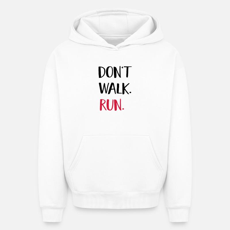 courir - Sweat à capuche unisexe oversize épais SPREAD - blanc