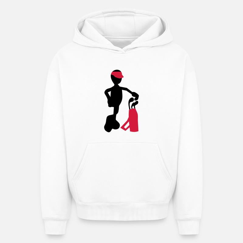 golf - Sweat à capuche unisexe oversize épais SPREAD - blanc