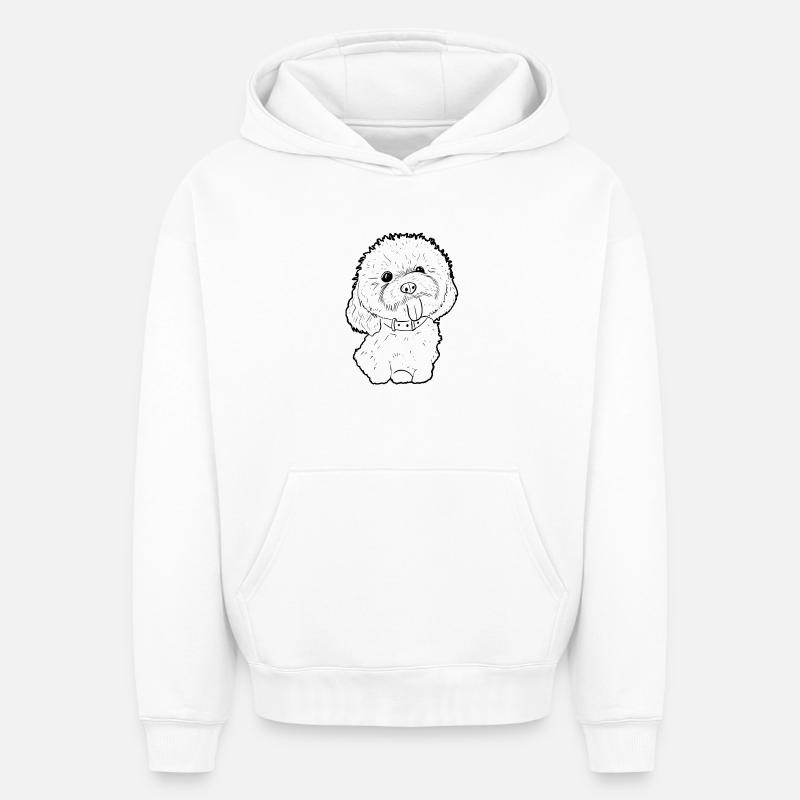 Maltais - Sweat à capuche unisexe oversize épais SPREAD - blanc