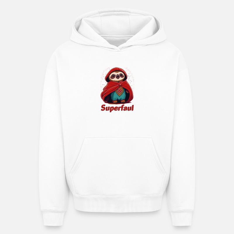 Super paresseux - Sweat à capuche unisexe oversize épais SPREAD - blanc