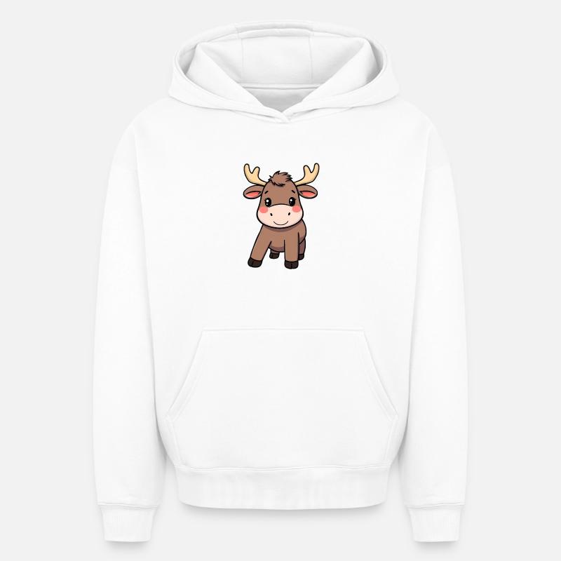 Élan - Sweat à capuche unisexe oversize épais SPREAD - blanc