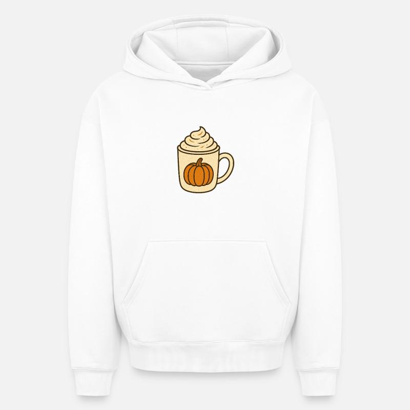Épices de citrouille - Sweat à capuche unisexe oversize épais SPREAD - blanc