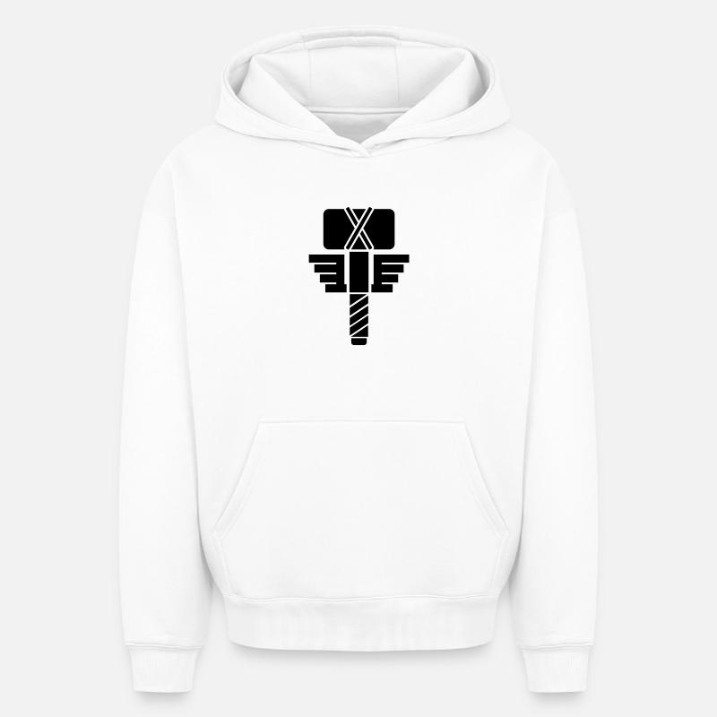 Thor - Sweat à capuche unisexe oversize épais SPREAD - blanc