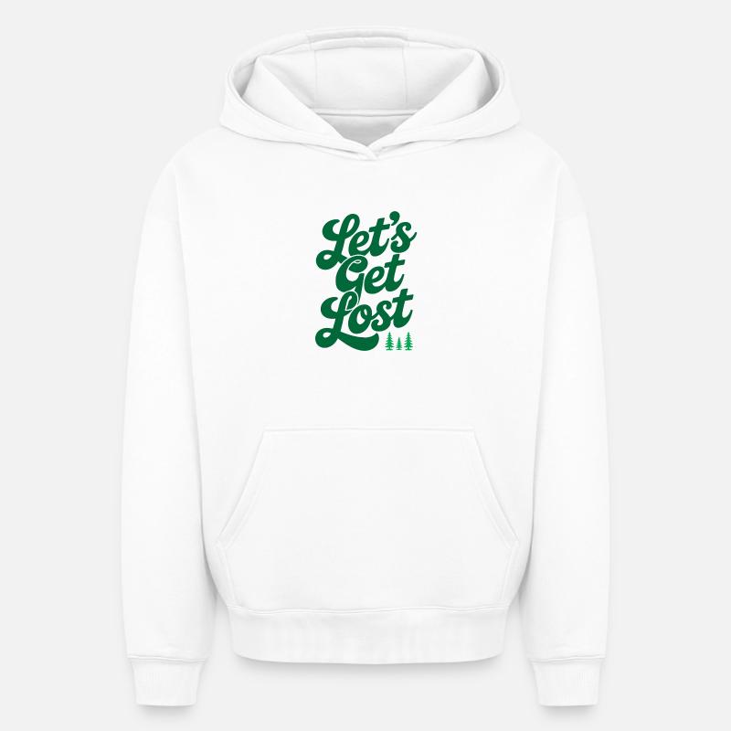 Aventure - Perdons-nous - Sweat à capuche unisexe oversize épais SPREAD - blanc