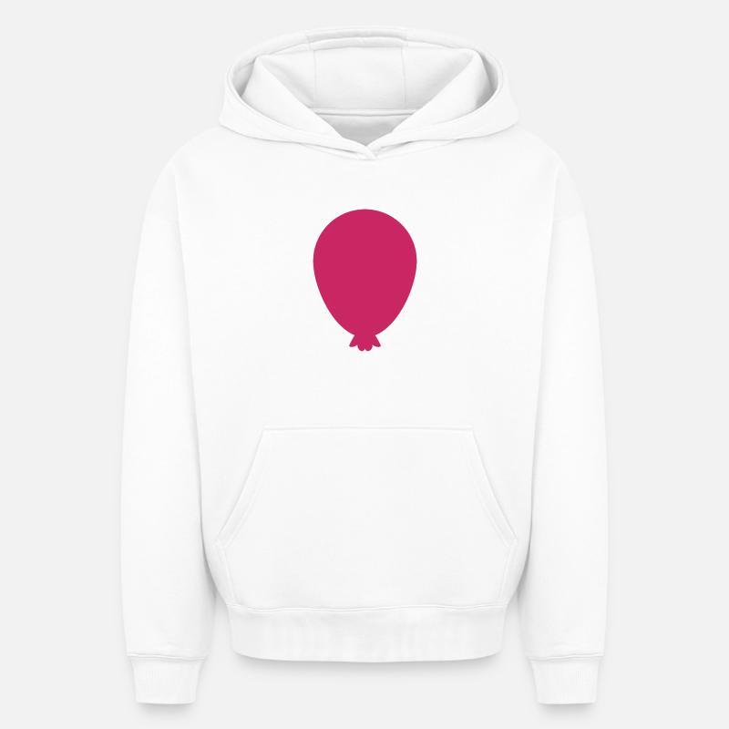 Forme de ballon - Sweat à capuche unisexe oversize épais SPREAD - blanc