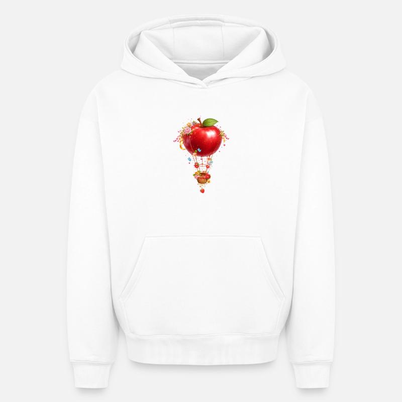 Fantasme de montgolfière Apple - Sweat à capuche unisexe oversize épais SPREAD - blanc