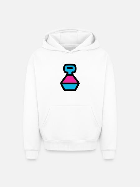 Retro Water Bottle 90s Pop Art - Oversized Heavyweight Unisex Hoodie - white