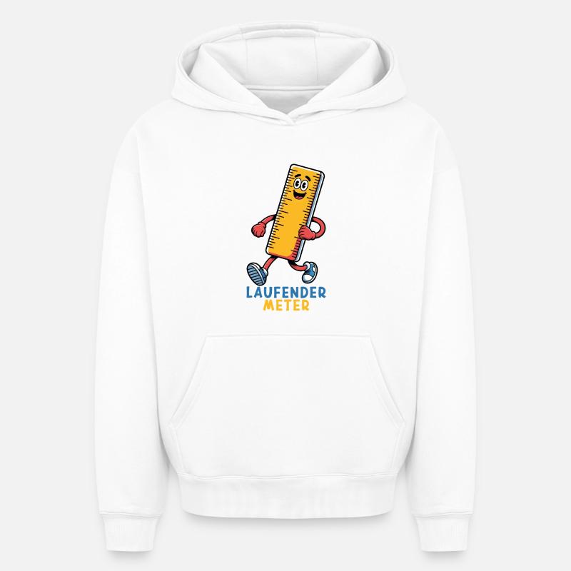 Mètre courant - Sweat à capuche unisexe oversize épais SPREAD - blanc