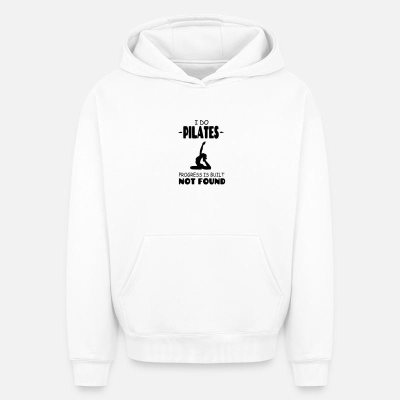 Je fais du Pilates - Sweat à capuche unisexe oversize épais SPREAD - blanc