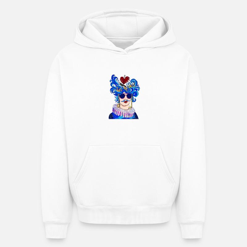 Ce que tu veux - Sweat à capuche unisexe oversize épais SPREAD - blanc