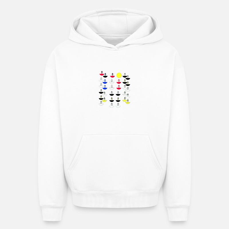 Sous-butée - Sweat à capuche unisexe oversize épais SPREAD - blanc