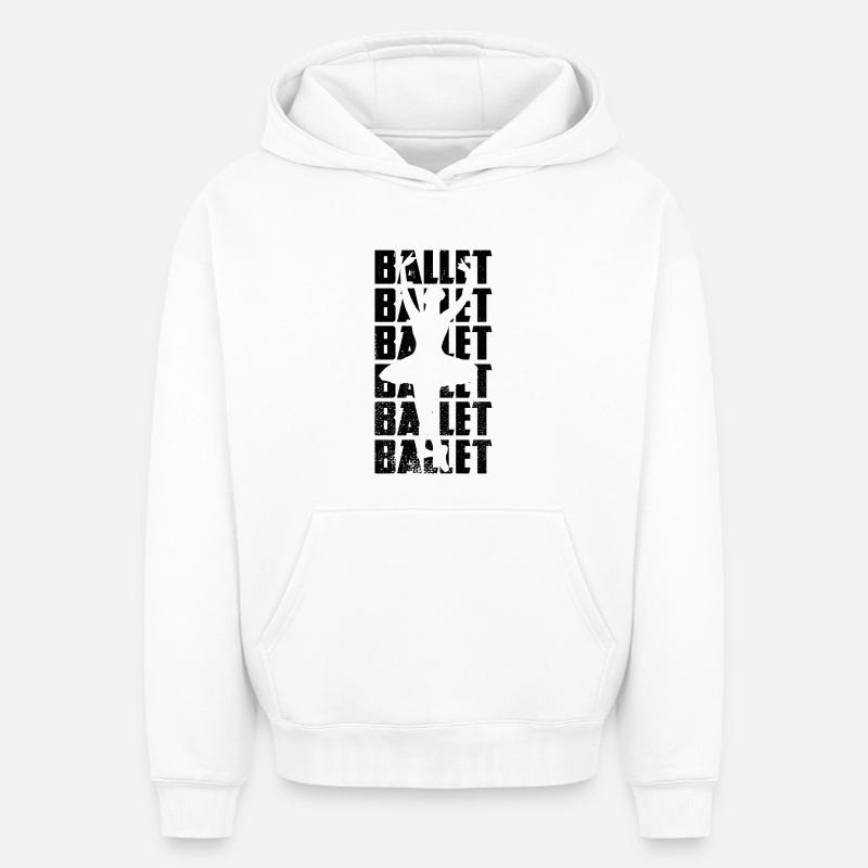 Ballet - Sweat à capuche unisexe oversize épais SPREAD - blanc