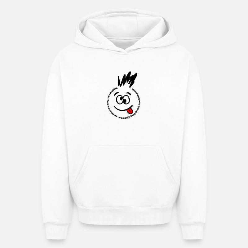 Citation - Sweat à capuche unisexe oversize épais SPREAD - blanc