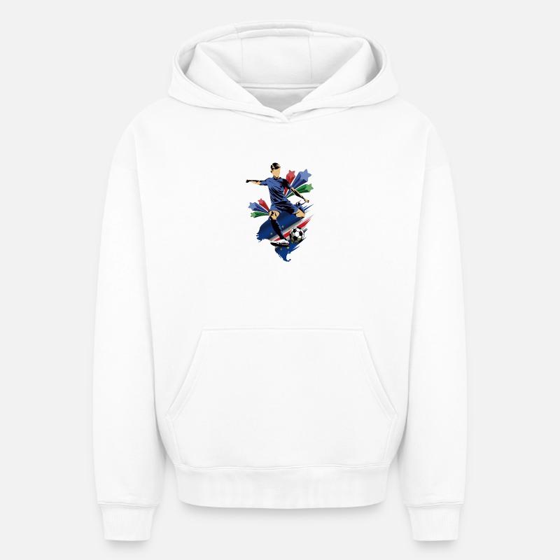 Cap-Vert - Cap-Vert - Drapeau - Sweat à capuche unisexe oversize épais SPREAD - blanc