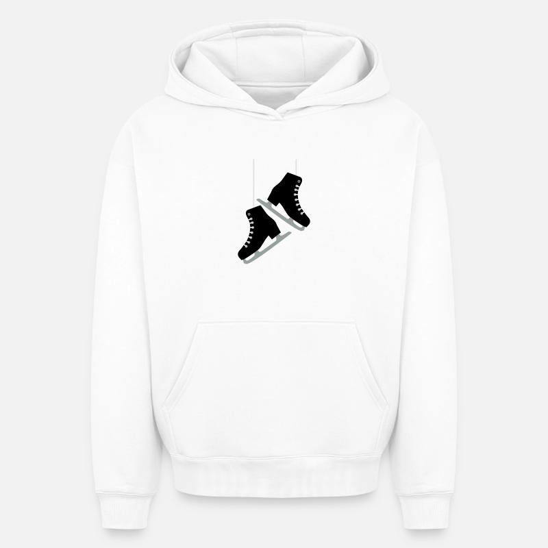 Patins - Sweat à capuche unisexe oversize épais SPREAD - blanc