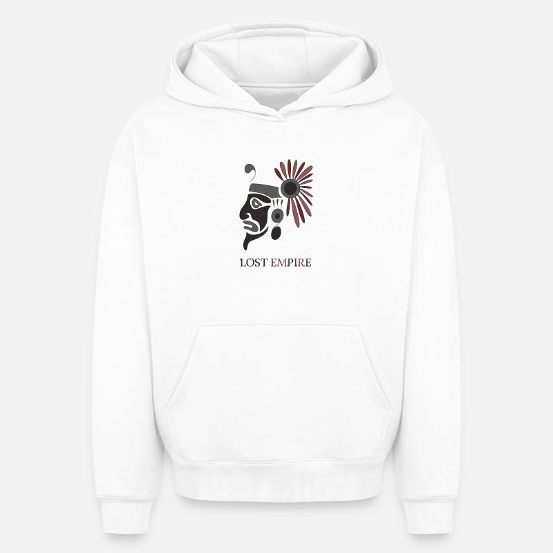 Empire perdu - Sweat à capuche unisexe oversize épais SPREAD - blanc