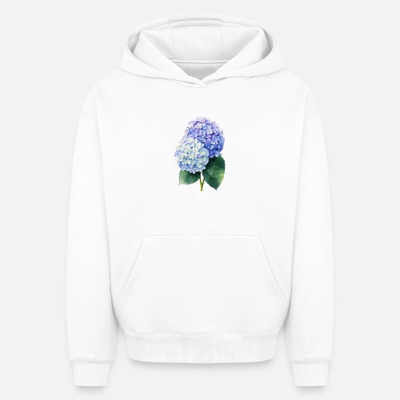 hydrangea - Oversized Heavyweight Unisex Hoodie - Weiß