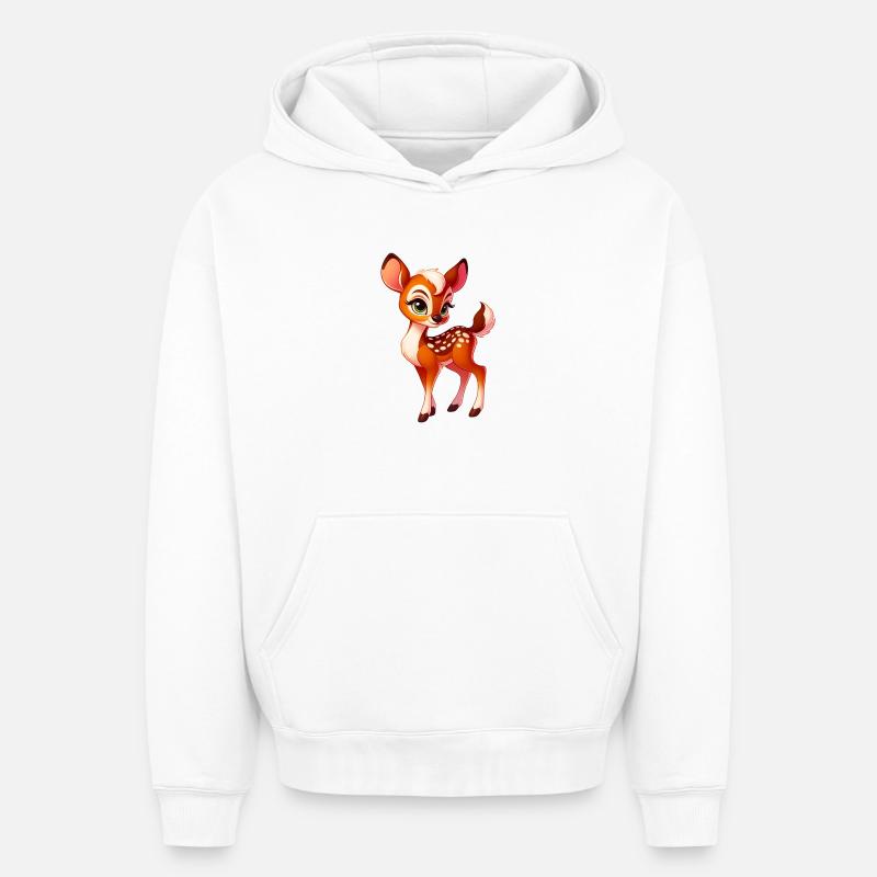 Faon - Sweat à capuche unisexe oversize épais SPREAD - blanc